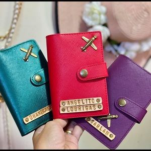 Personalized PU Leather Passport cover with Lock